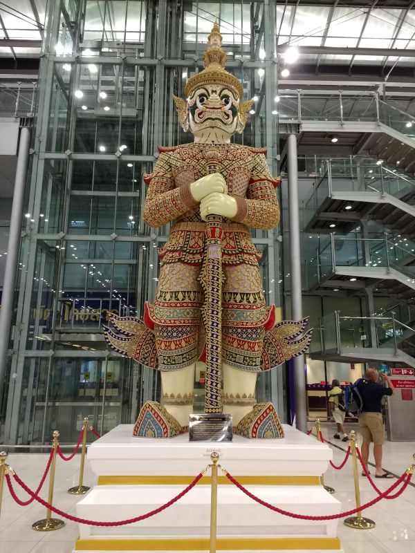 Yaksha the Guardian Giants statue in Suvarnabhumi Bangkok Airport