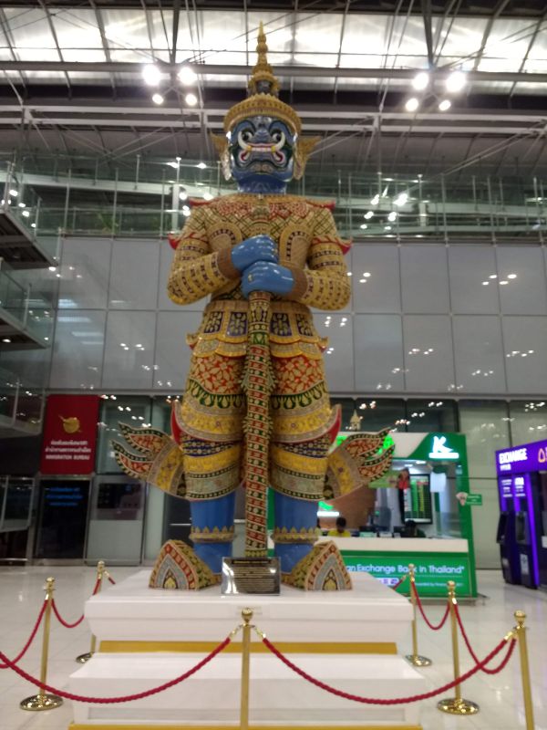 Yaksha the Guardian Giants statue in Suvarnabhumi Bangkok Airport